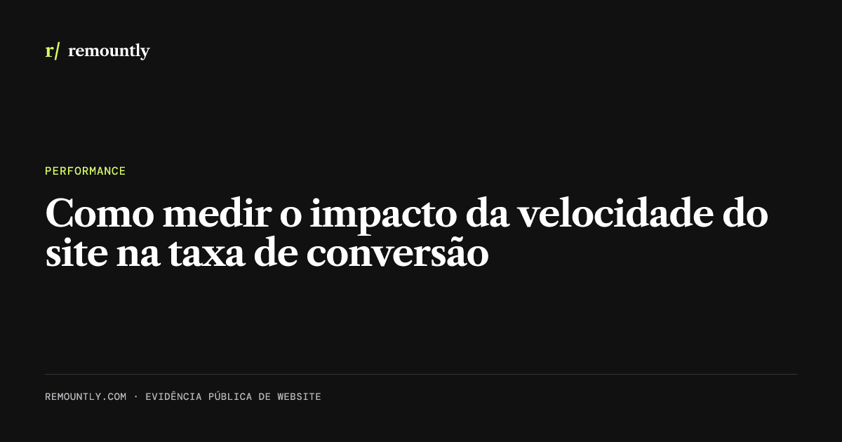 Capa do artigo: Como medir o impacto da velocidade do site na taxa de conversão