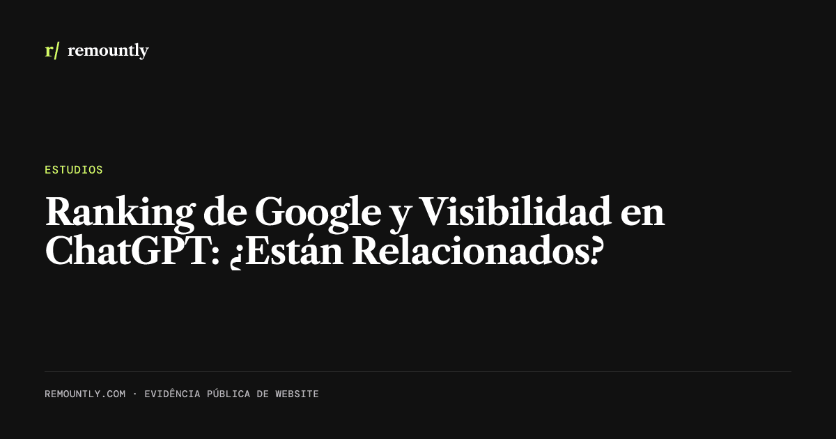 Portada del artículo: Ranking de Google y Visibilidad en ChatGPT: ¿Están Relacionados?