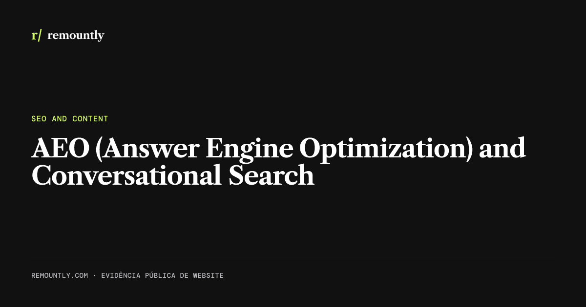 Cover image for the article: AEO (Answer Engine Optimization) and Conversational Search