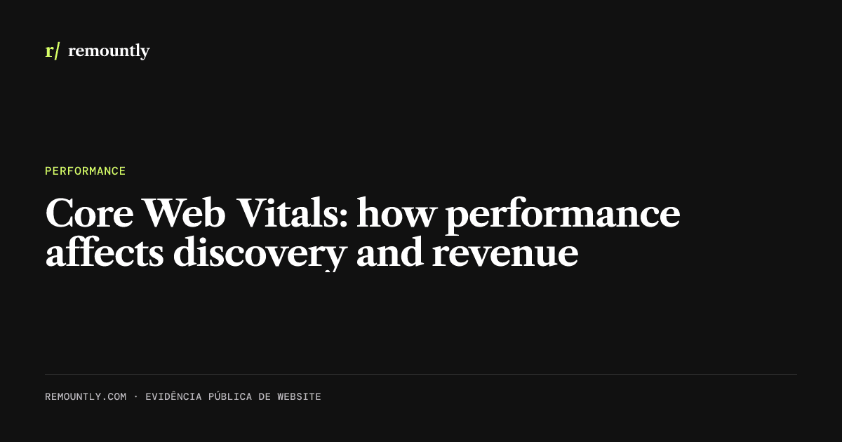 Cover image for the article: Core Web Vitals: how performance affects discovery and revenue
