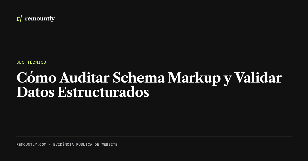 Portada del artículo: Cómo Auditar Schema Markup y Validar Datos Estructurados