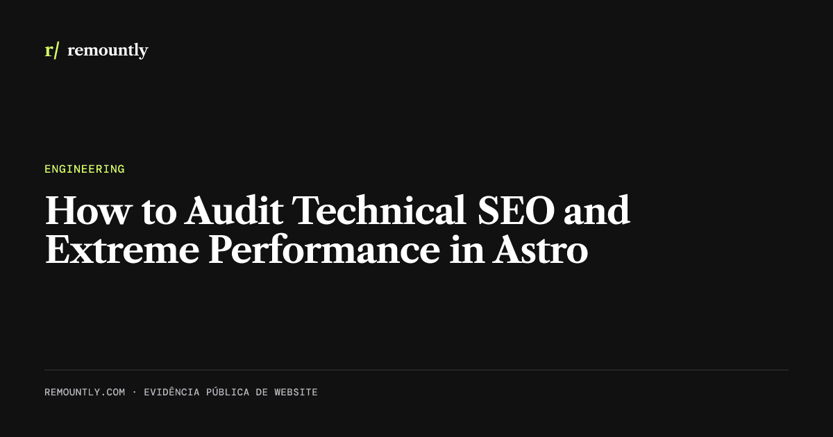 Cover image for the article: How to Audit Technical SEO and Extreme Performance in Astro