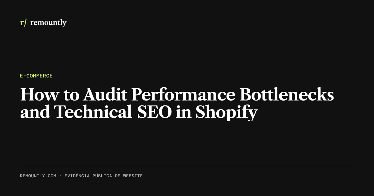 Cover image for the article: How to Audit Performance Bottlenecks and Technical SEO in Shopify