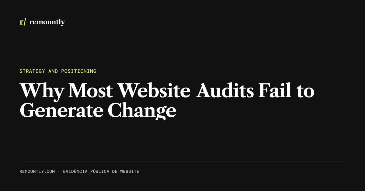 Cover image for the article: Why Most Website Audits Fail to Generate Change